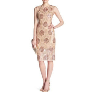 Anthropologie V-Back Sequin Midi Drress Size 6 NEW